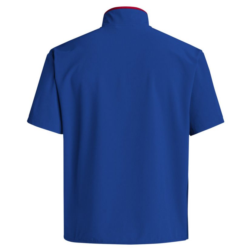 NCAA Kansas Jayhawks 2024 Coaches Sideline Half-Zip Short Sleeve Jacket
