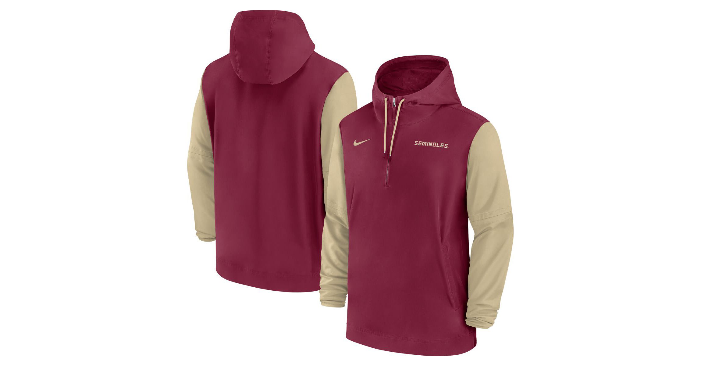 NCAA Nike Florida State Seminoles 2024 Sideline Pregame Player Half-Zip Hoodie