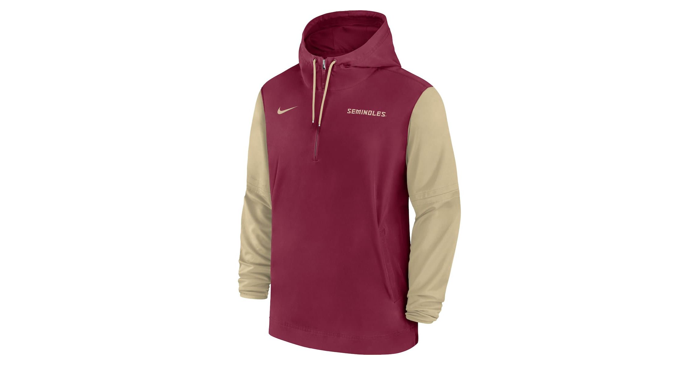 NCAA Nike Florida State Seminoles 2024 Sideline Pregame Player Half-Zip Hoodie