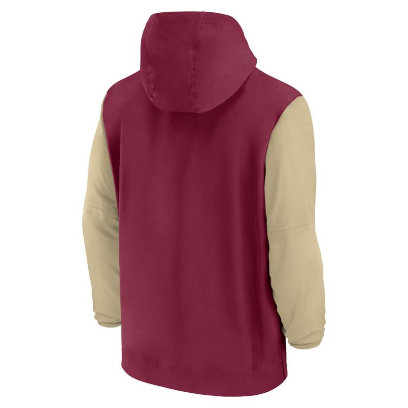 NCAA Nike Florida State Seminoles 2024 Sideline Pregame Player Half-Zip Hoodie