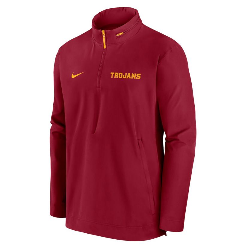 NCAA Nike USC Trojans Sideline Coaches Lightweight Quarter-Zip Jacket