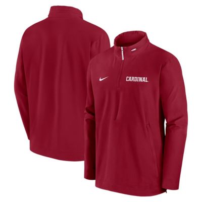 Men's Stanford Cardinal NCAA Nike Stanford Sideline Coaches Lightweight Quarter-Zip Jacket