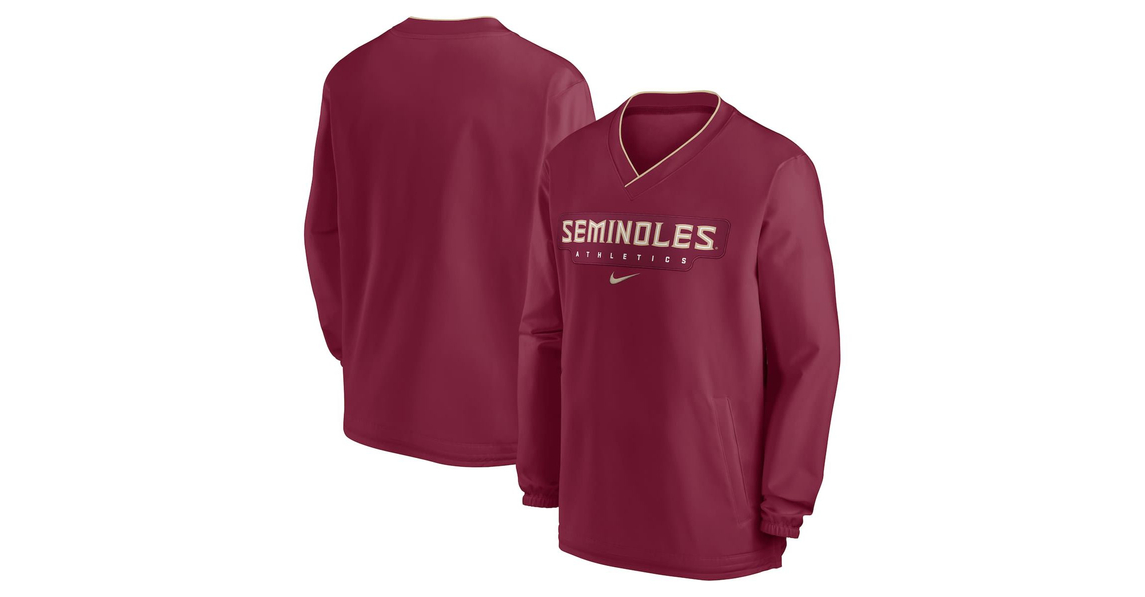 NCAA Nike Florida State Seminoles 2024 Sideline Pullover Windshirt