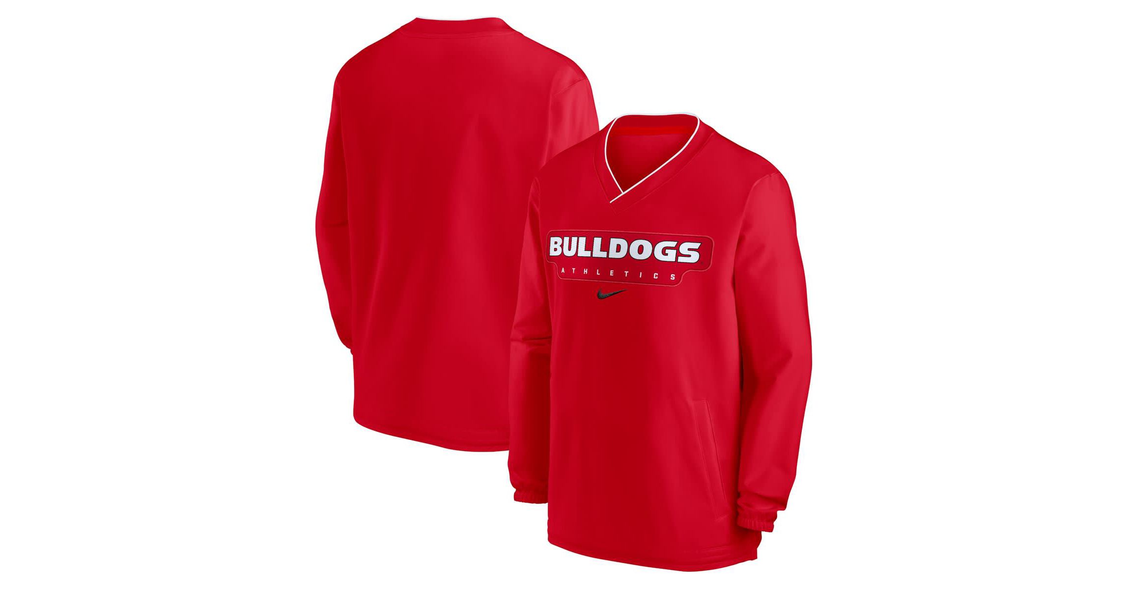 NCAA Nike Georgia Bulldogs 2024 Sideline Pullover Windshirt