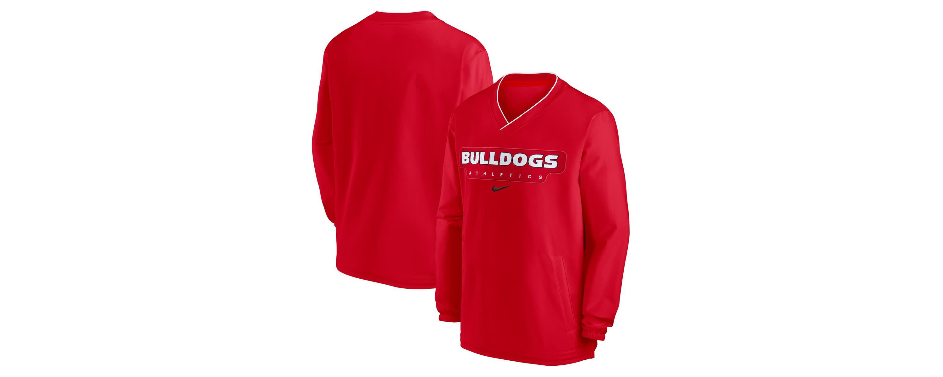 NCAA Nike Georgia Bulldogs 2024 Sideline Pullover Windshirt
