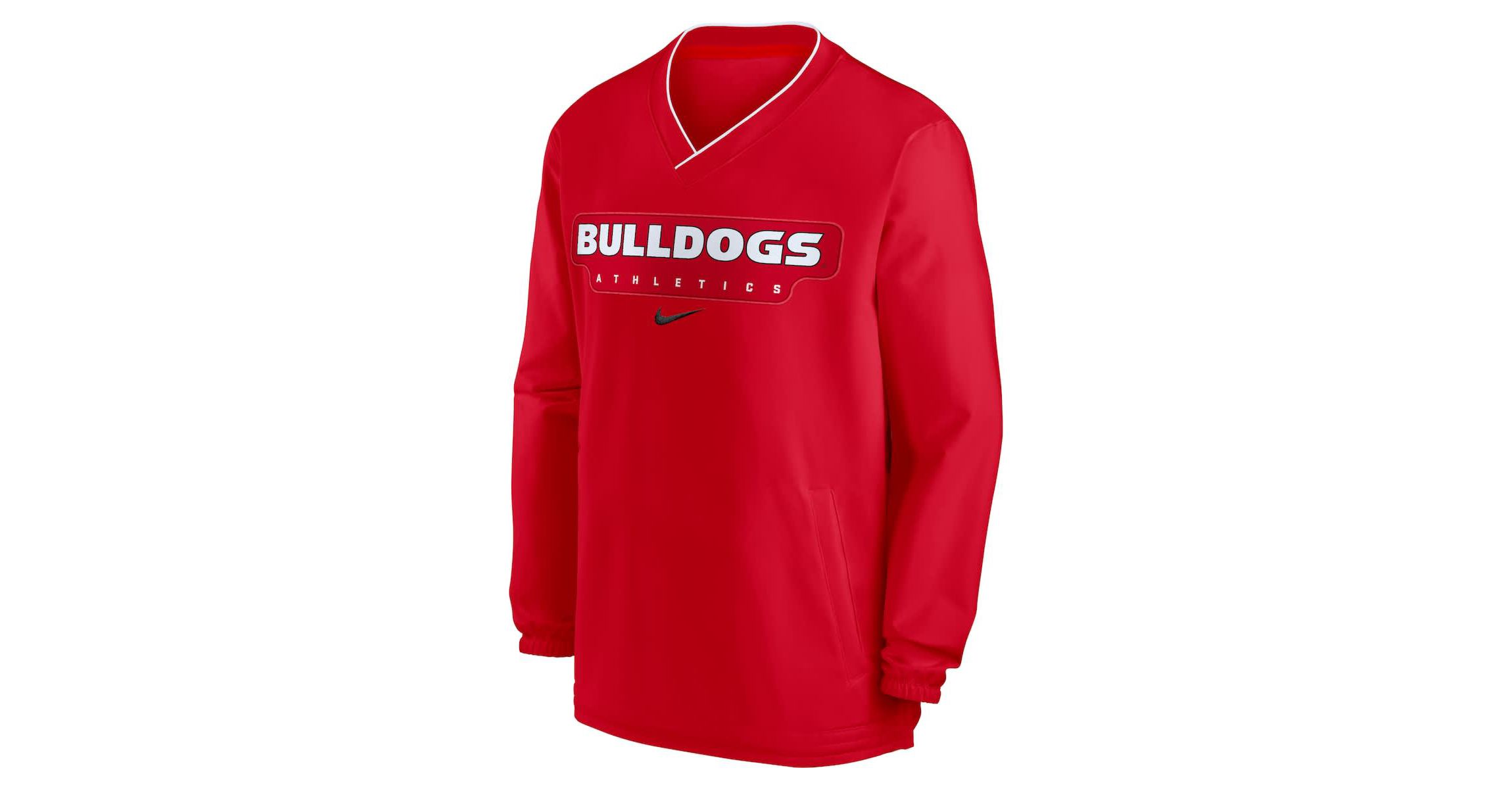 NCAA Nike Georgia Bulldogs 2024 Sideline Pullover Windshirt