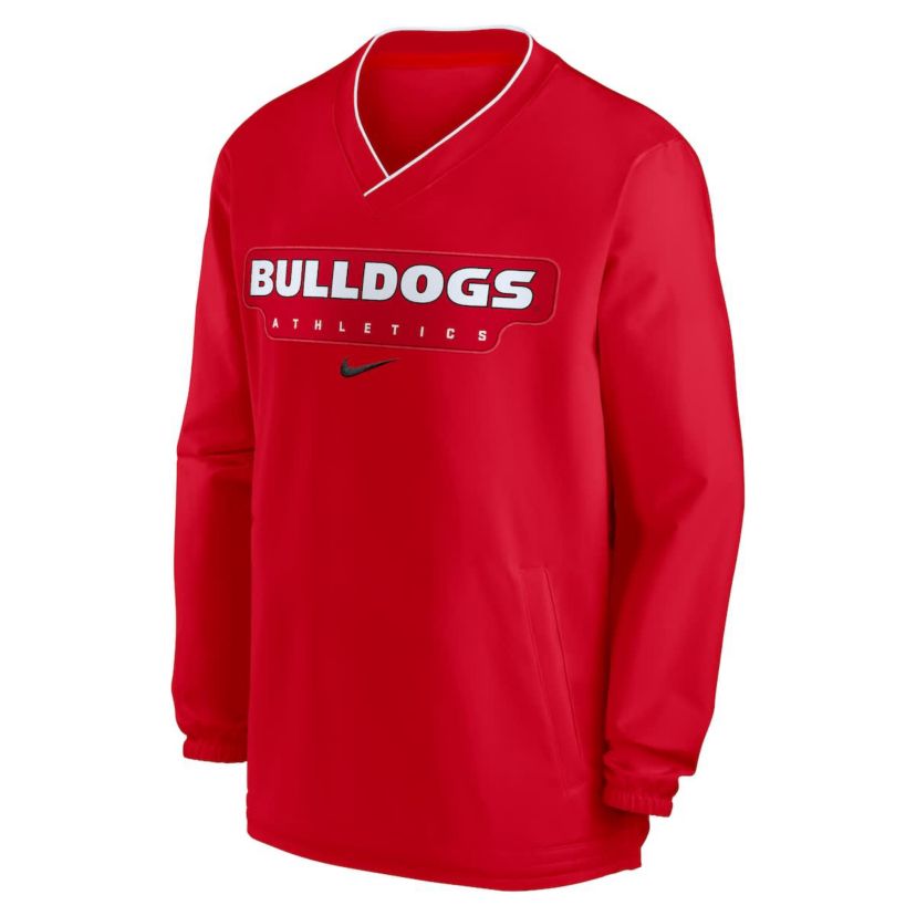NCAA Nike Georgia Bulldogs 2024 Sideline Pullover Windshirt
