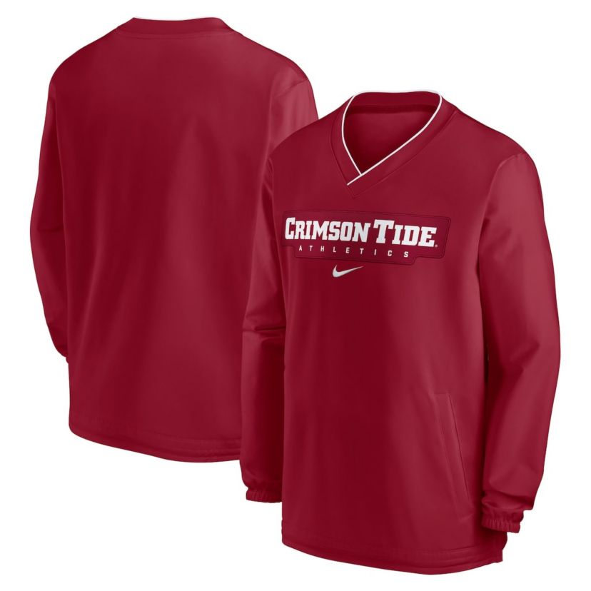 Alabama Crimson Tide NCAA Nike Alabama Tide 2024 Sideline Pullover Windshirt