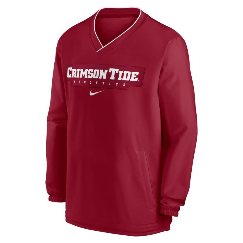 Alabama Crimson Tide NCAA Nike Alabama Tide 2024 Sideline Pullover Windshirt