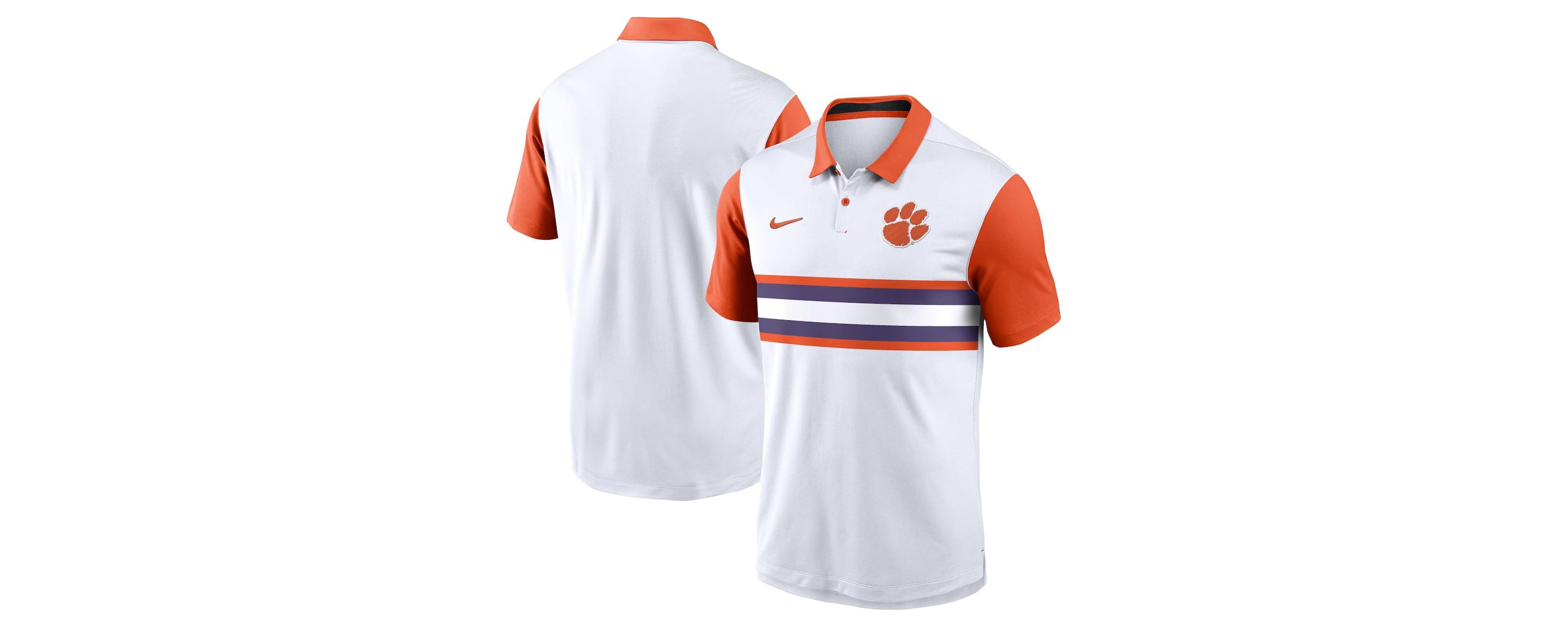 NCAA Nike Clemson Tigers Primetime Campus Pattern Vapor Dri-FIT Polo