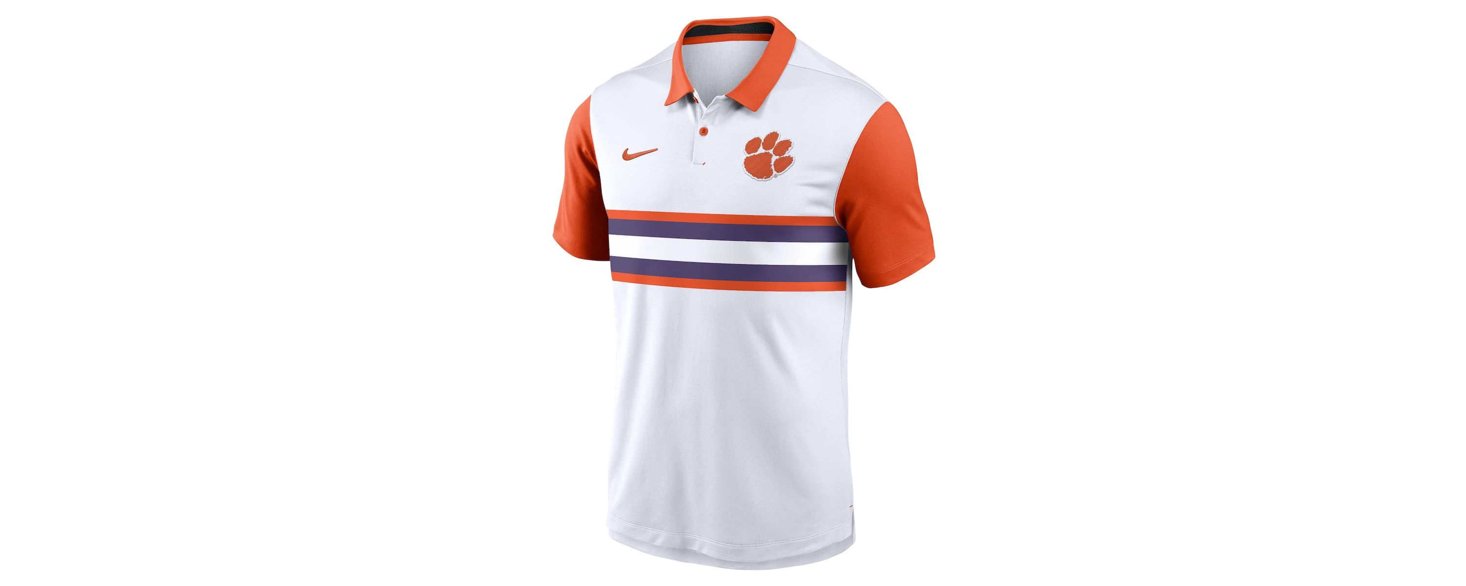 NCAA Nike Clemson Tigers Primetime Campus Pattern Vapor Dri-FIT Polo