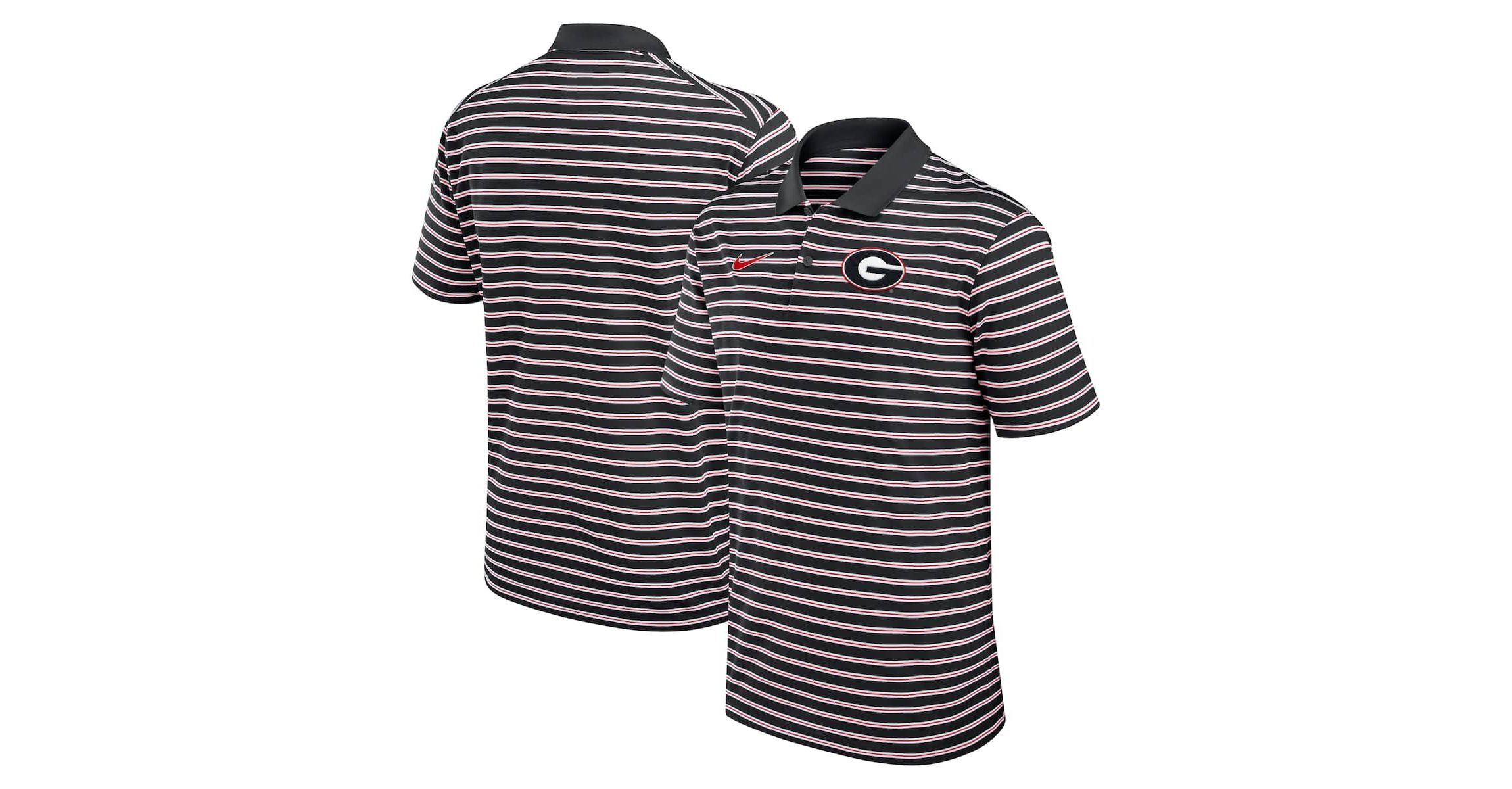NCAA Nike Georgia Bulldogs Primetime Victory Striped Dri-FIT Polo