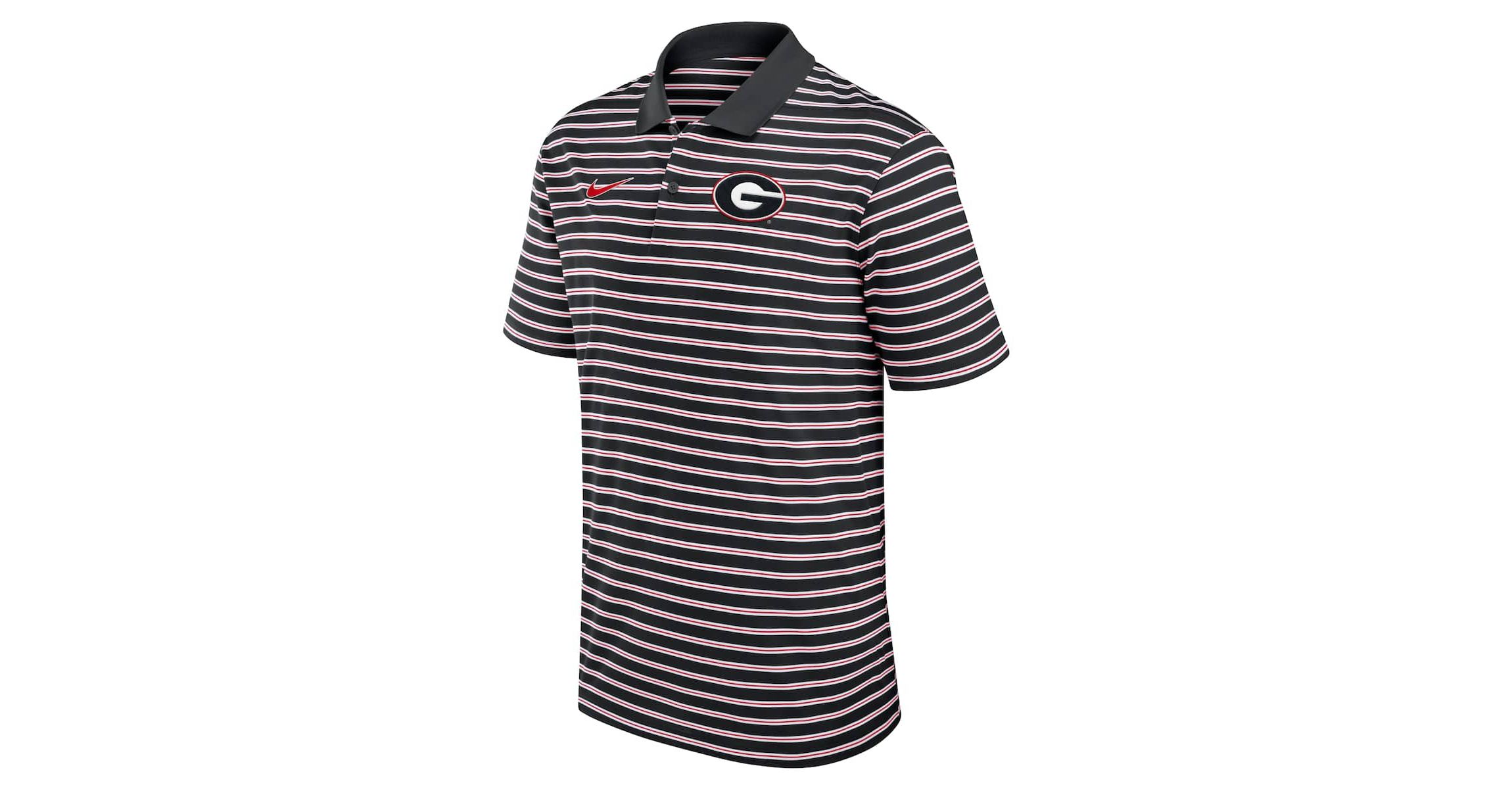 NCAA Nike Georgia Bulldogs Primetime Victory Striped Dri-FIT Polo