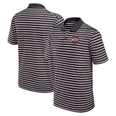 Men's NCAA Nike Ohio State Buckeyes Primetime Victory Striped Dri-FIT Polo