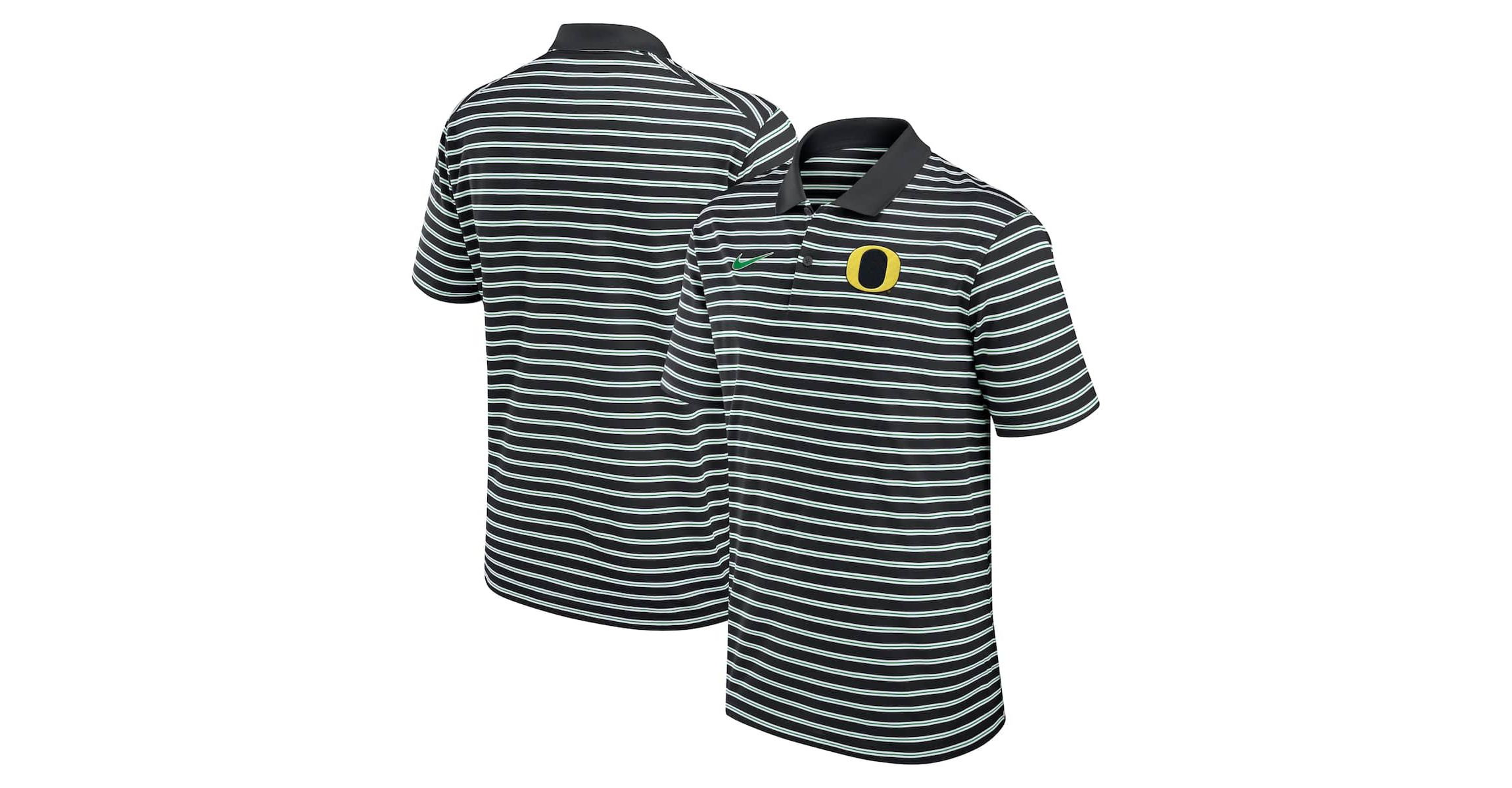 NCAA Nike Oregon Ducks Primetime Victory Striped Dri-FIT Polo