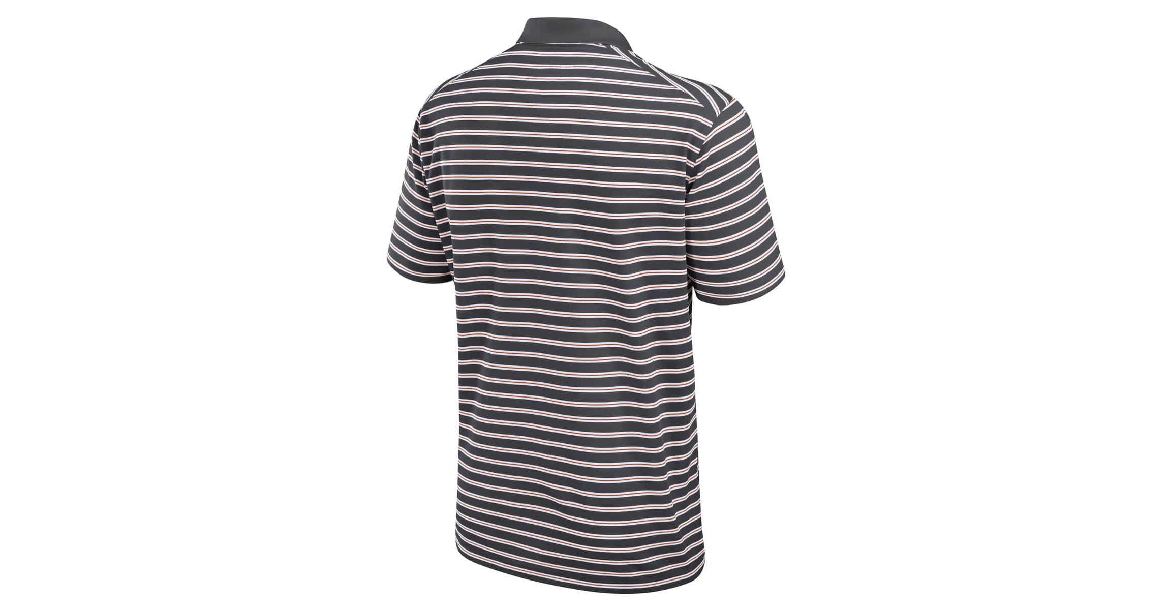 NCAA Nike Anthracite/White Texas Longhorns Primetime Victory Striped Dri-FIT Polo