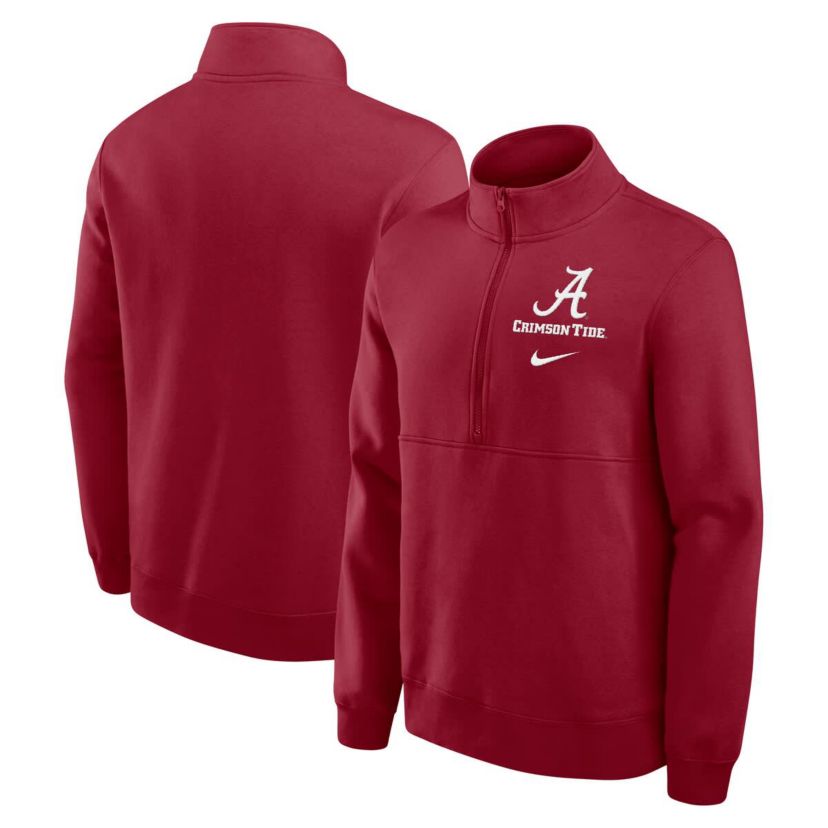 Alabama Crimson Tide NCAA Nike Alabama Tide Primetime Club Half-Zip Pullover