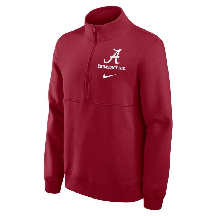 Alabama Crimson Tide NCAA Nike Alabama Tide Primetime Club Half-Zip Pullover