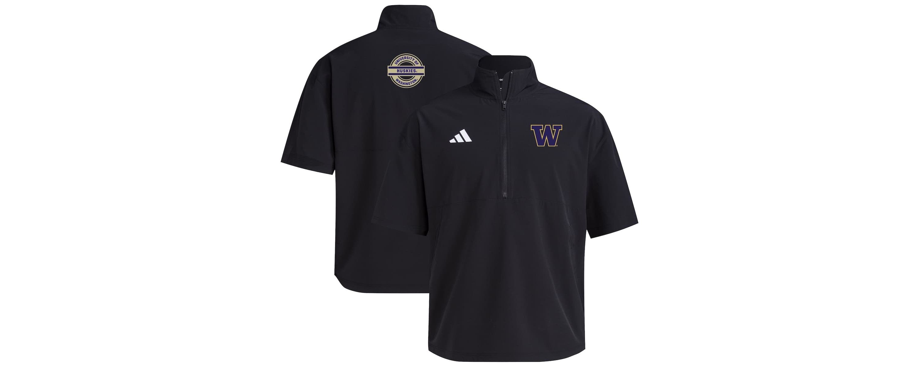 NCAA Washington Huskies 2024 Half-Zip Short Sleeve Training Jacket