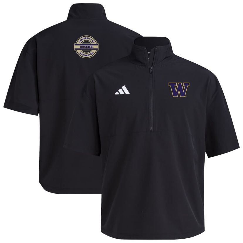 NCAA Washington Huskies 2024 Half-Zip Short Sleeve Training Jacket