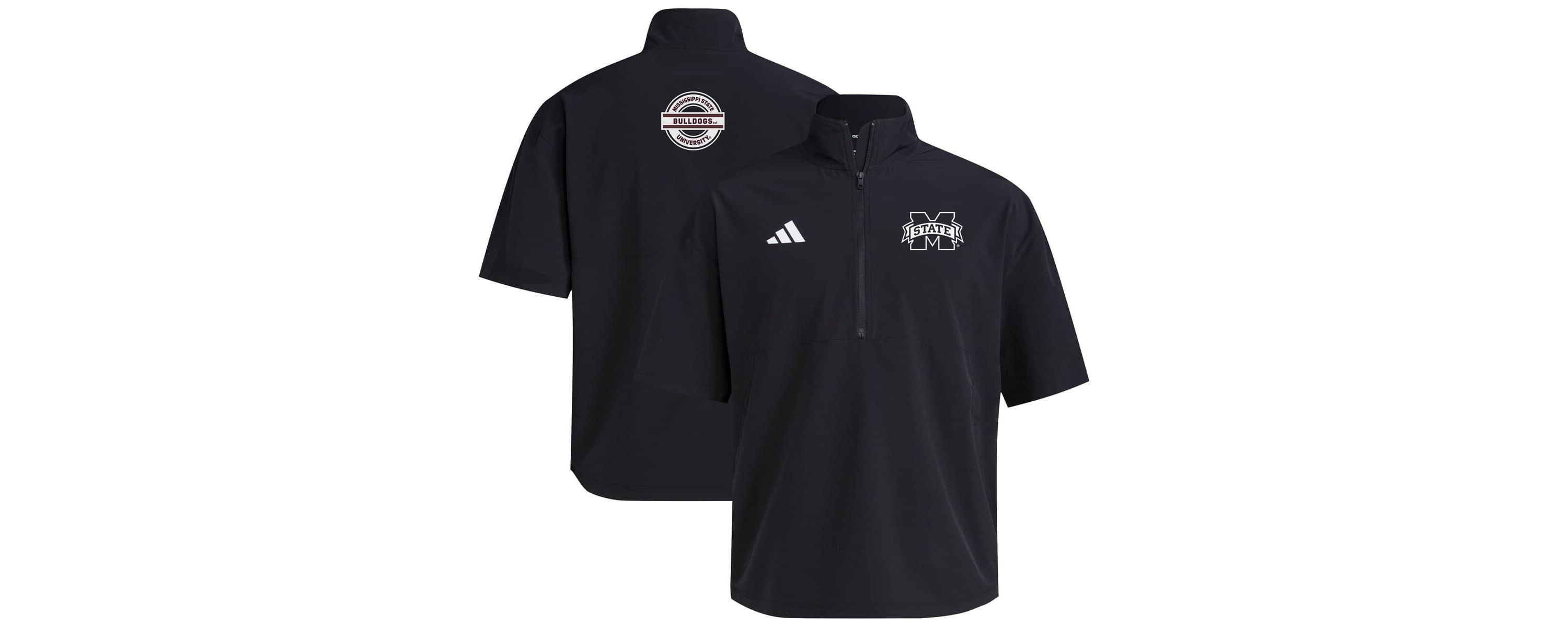 NCAA Mississippi State Bulldogs 2024 Half-Zip Short Sleeve Training Jacket