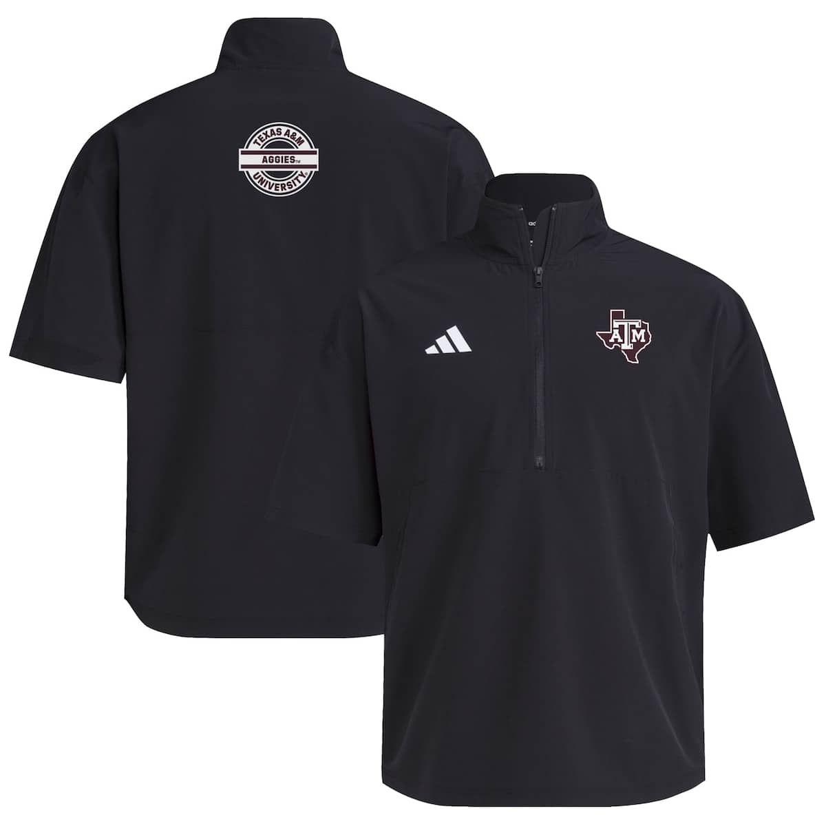 NCAA Texas A&M Aggies 2024 Half-Zip Short Sleeve Training Jacket