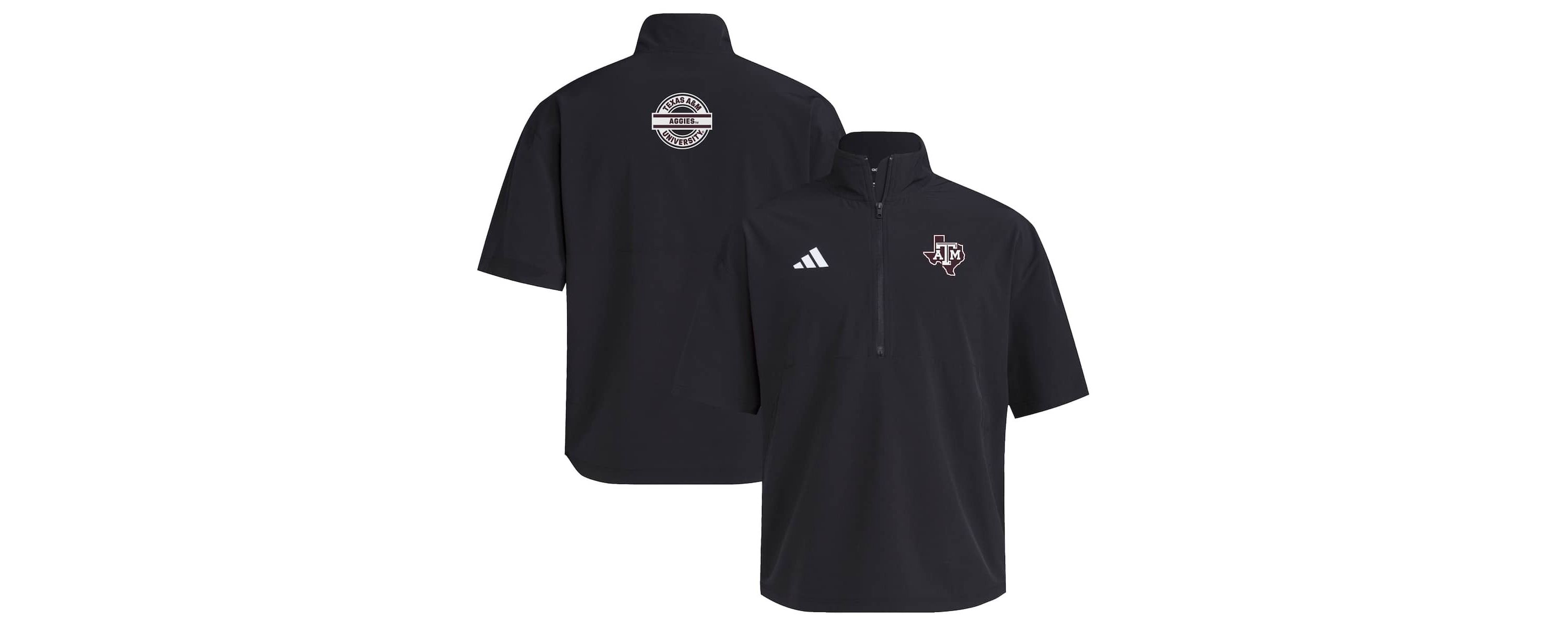 NCAA Texas A&M Aggies 2024 Half-Zip Short Sleeve Training Jacket