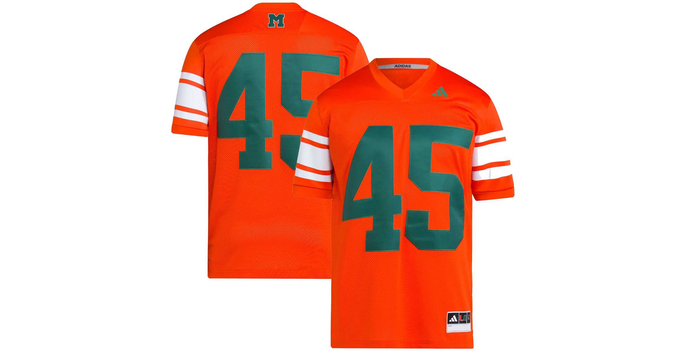Miami (FL) Hurricanes NCAA #45 Miami Hurricanes Football Icon Premier Jersey