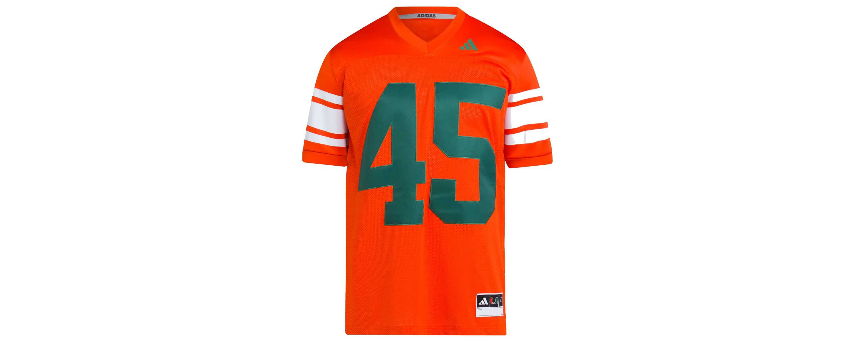 Miami (FL) Hurricanes NCAA #45 Miami Hurricanes Football Icon Premier Jersey