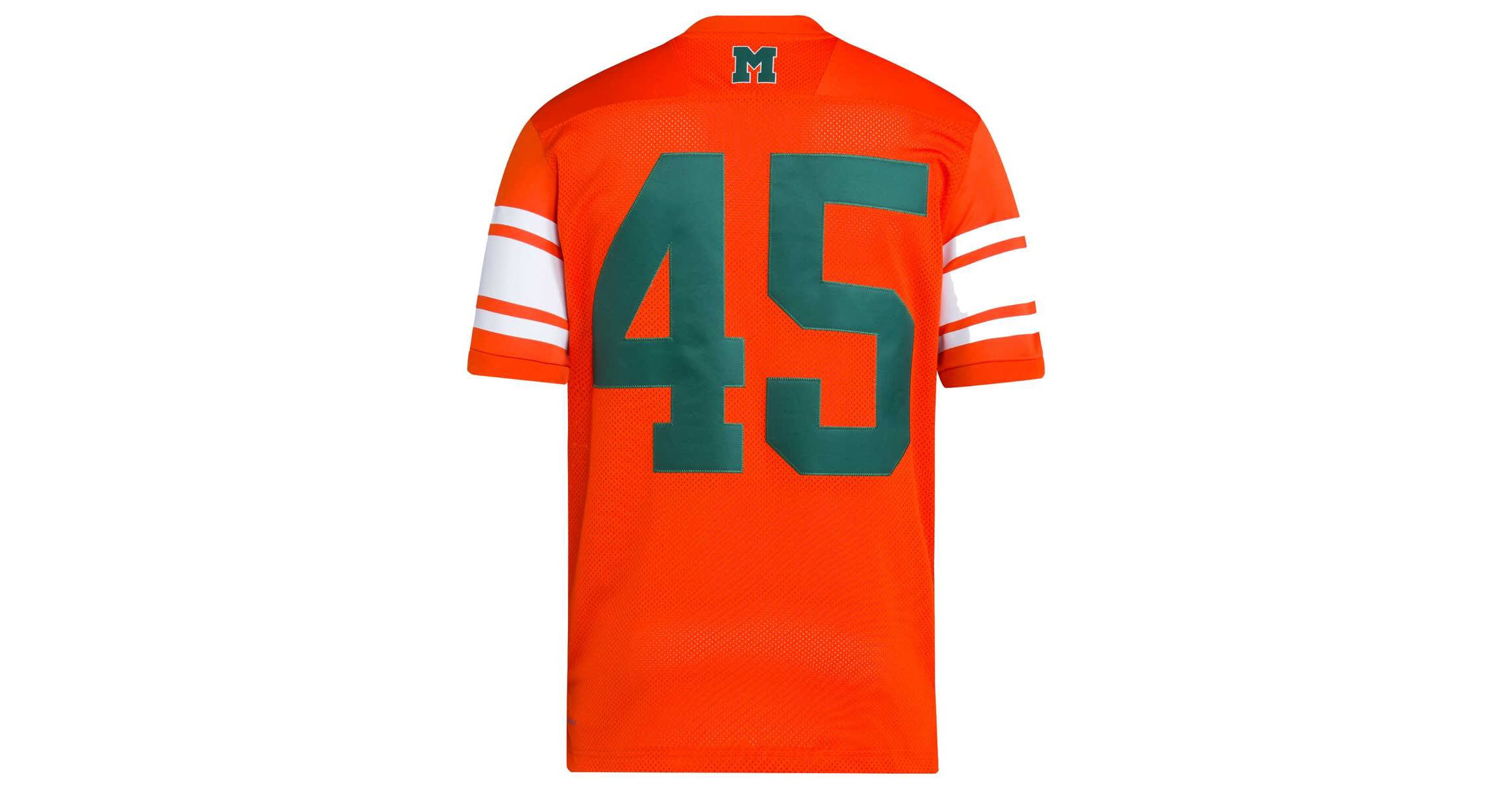 Miami (FL) Hurricanes NCAA #45 Miami Hurricanes Football Icon Premier Jersey