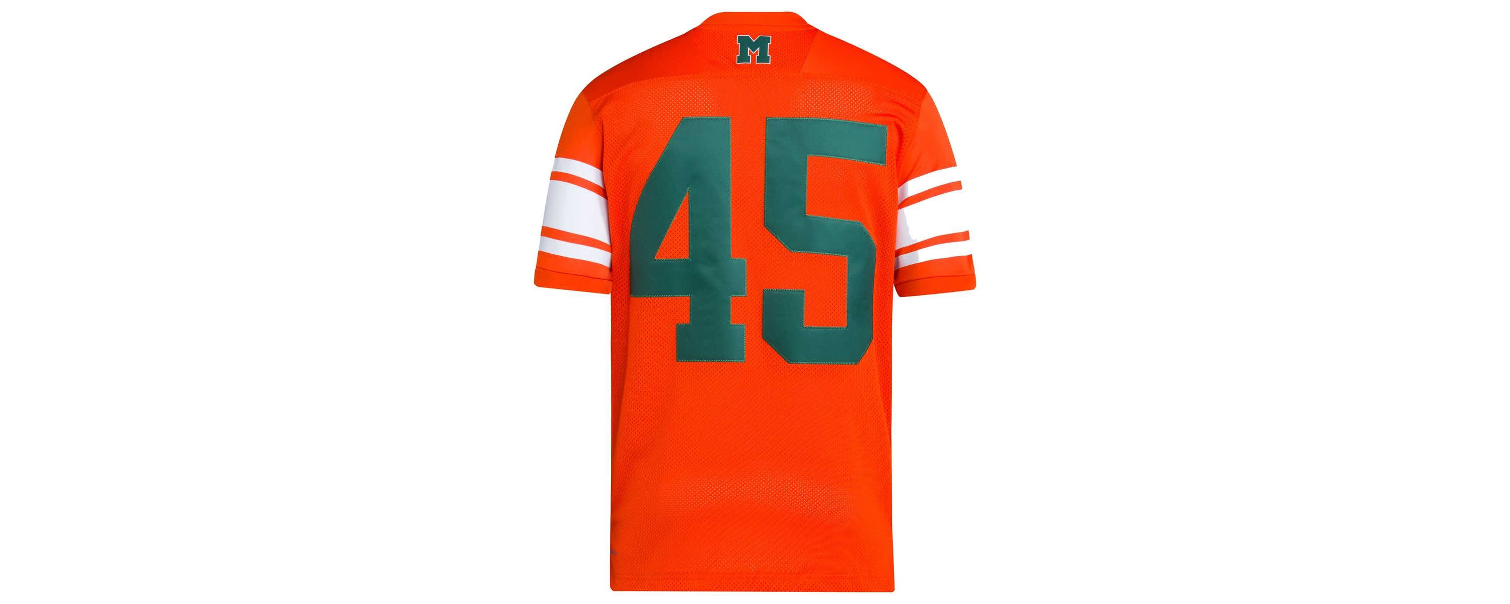 Miami (FL) Hurricanes NCAA #45 Miami Hurricanes Football Icon Premier Jersey