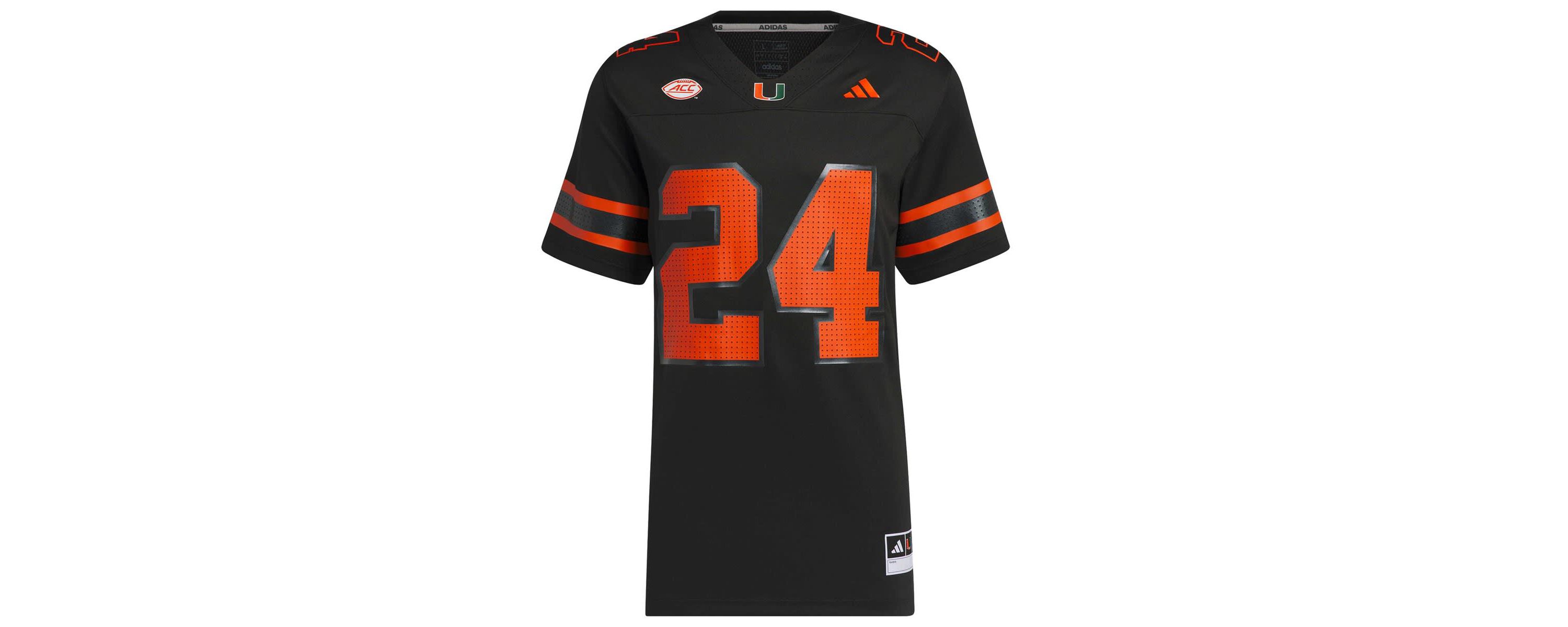 Miami (FL) Hurricanes NCAA #24 Miami Hurricanes Premier Strategy Jersey