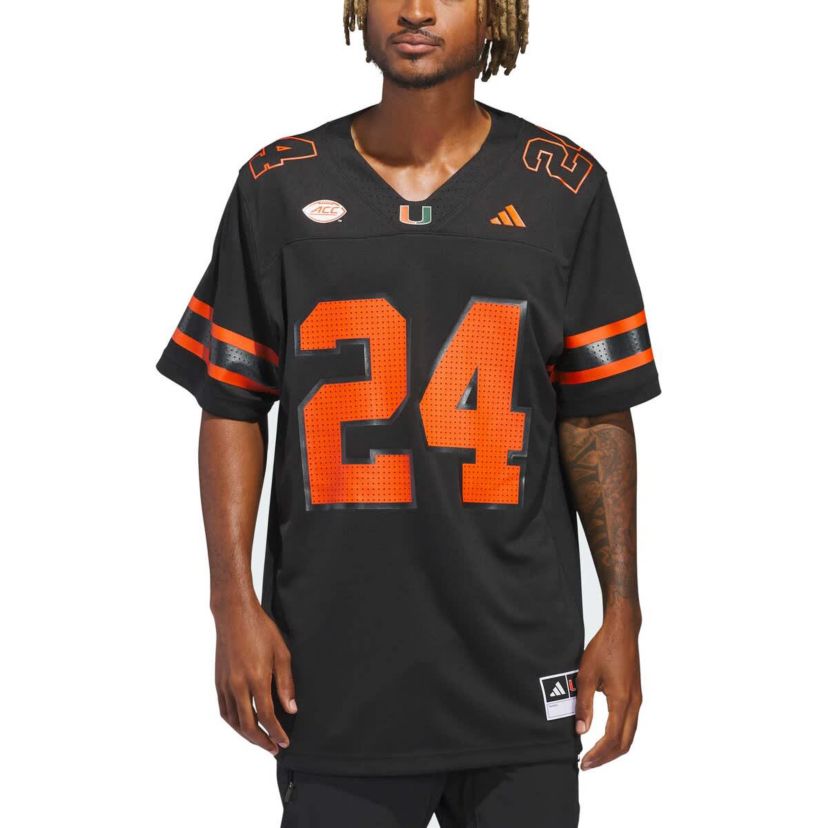 Miami (FL) Hurricanes NCAA #24 Miami Hurricanes Premier Strategy Jersey