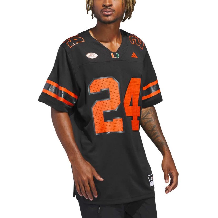 Miami (FL) Hurricanes NCAA #24 Miami Hurricanes Premier Strategy Jersey
