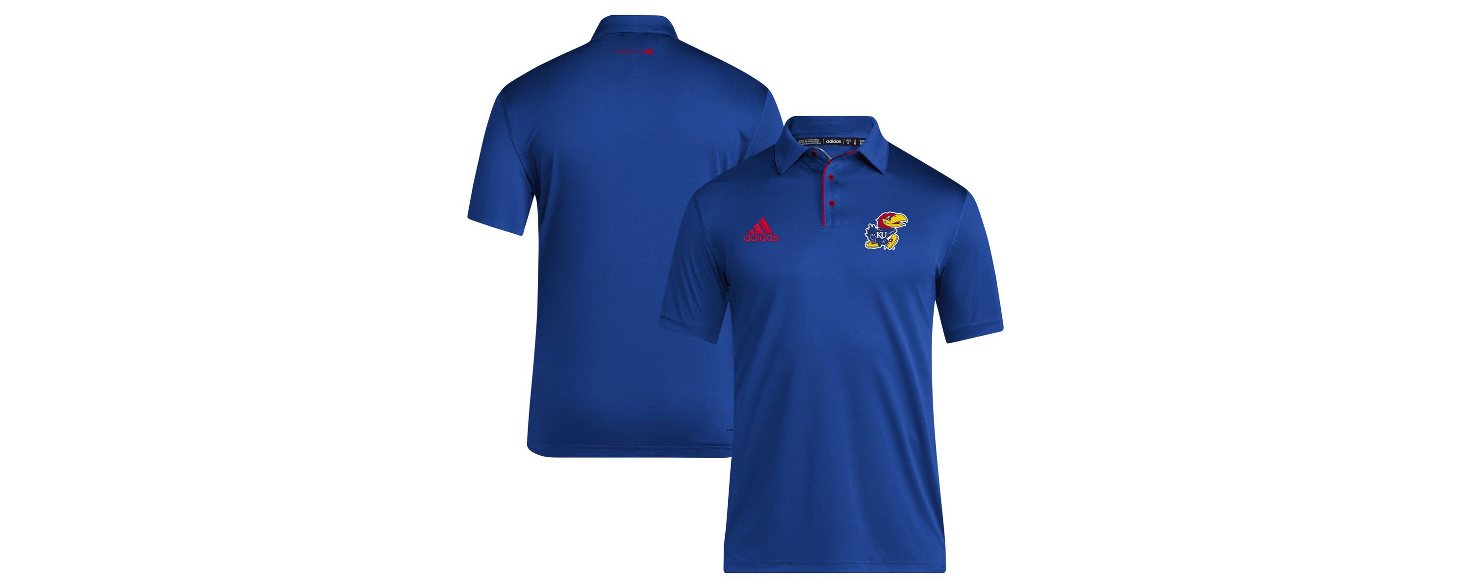 NCAA Kansas Jayhawks 2024 Coaches AEROREADY Polo