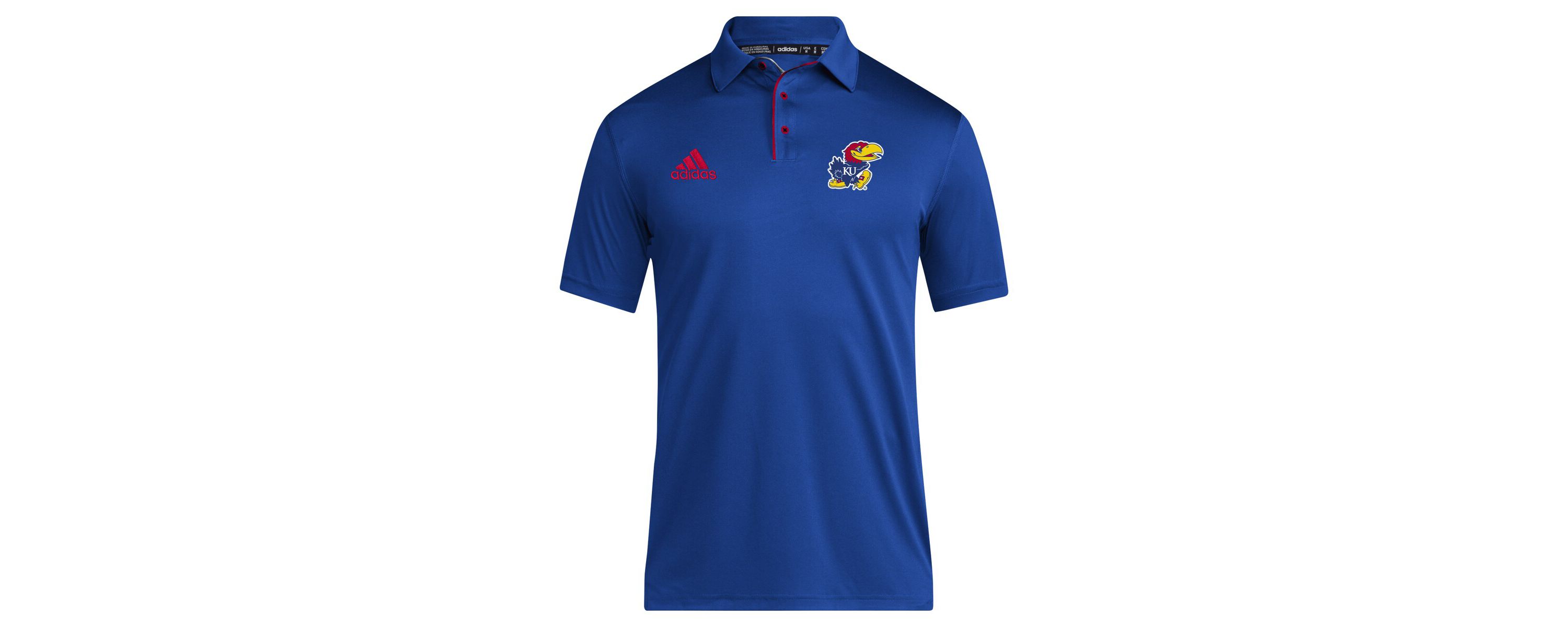 NCAA Kansas Jayhawks 2024 Coaches AEROREADY Polo