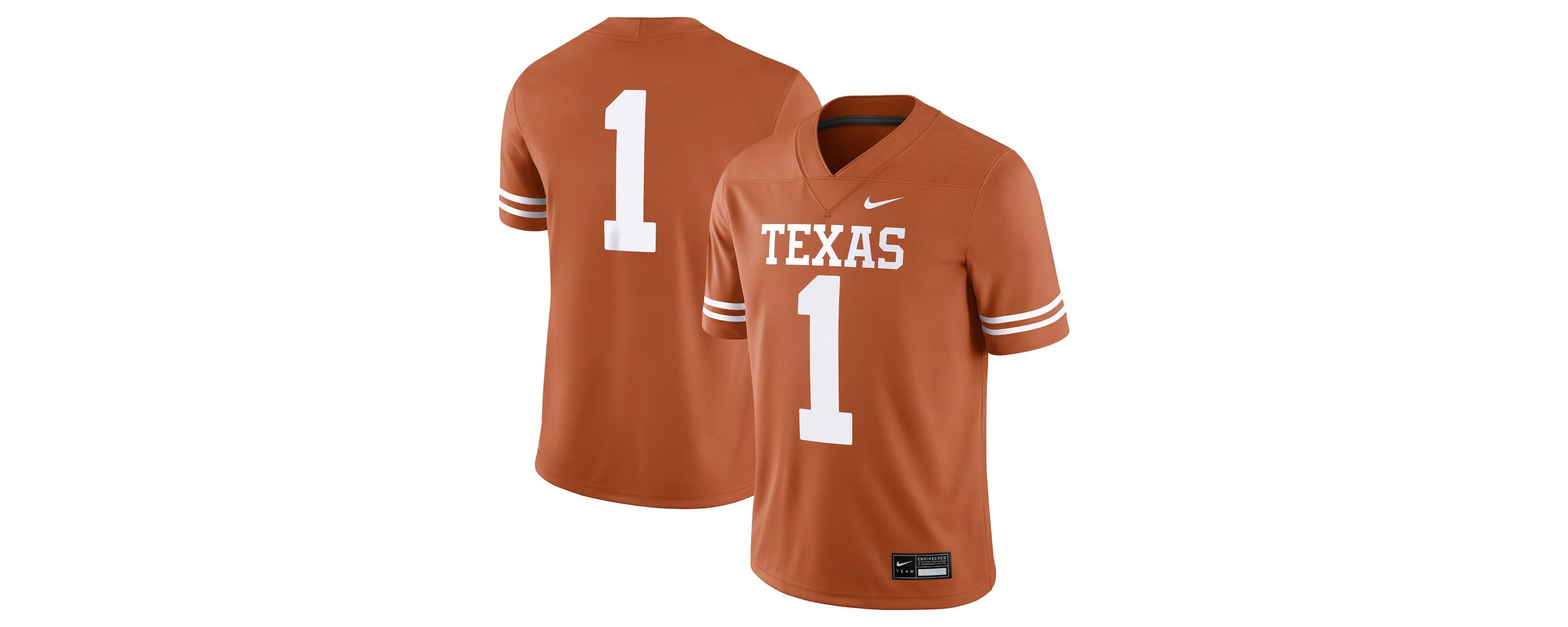 NCAA Nike #1 Texas Texas Longhorns Game Jersey