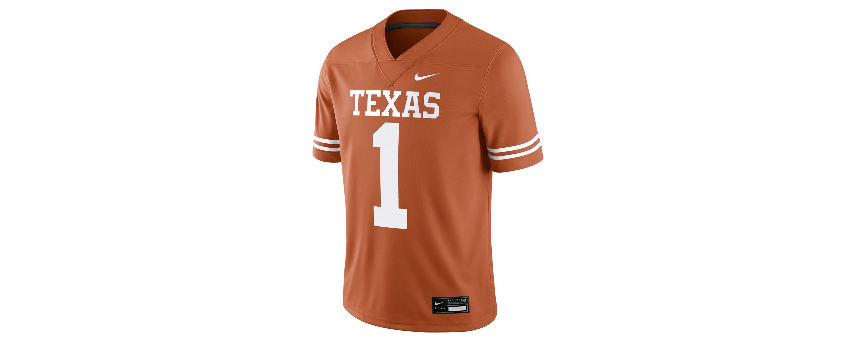 NCAA Nike #1 Texas Texas Longhorns Game Jersey