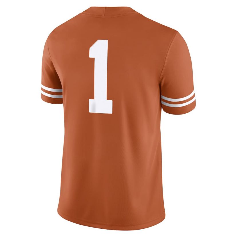 NCAA Nike #1 Texas Texas Longhorns Game Jersey