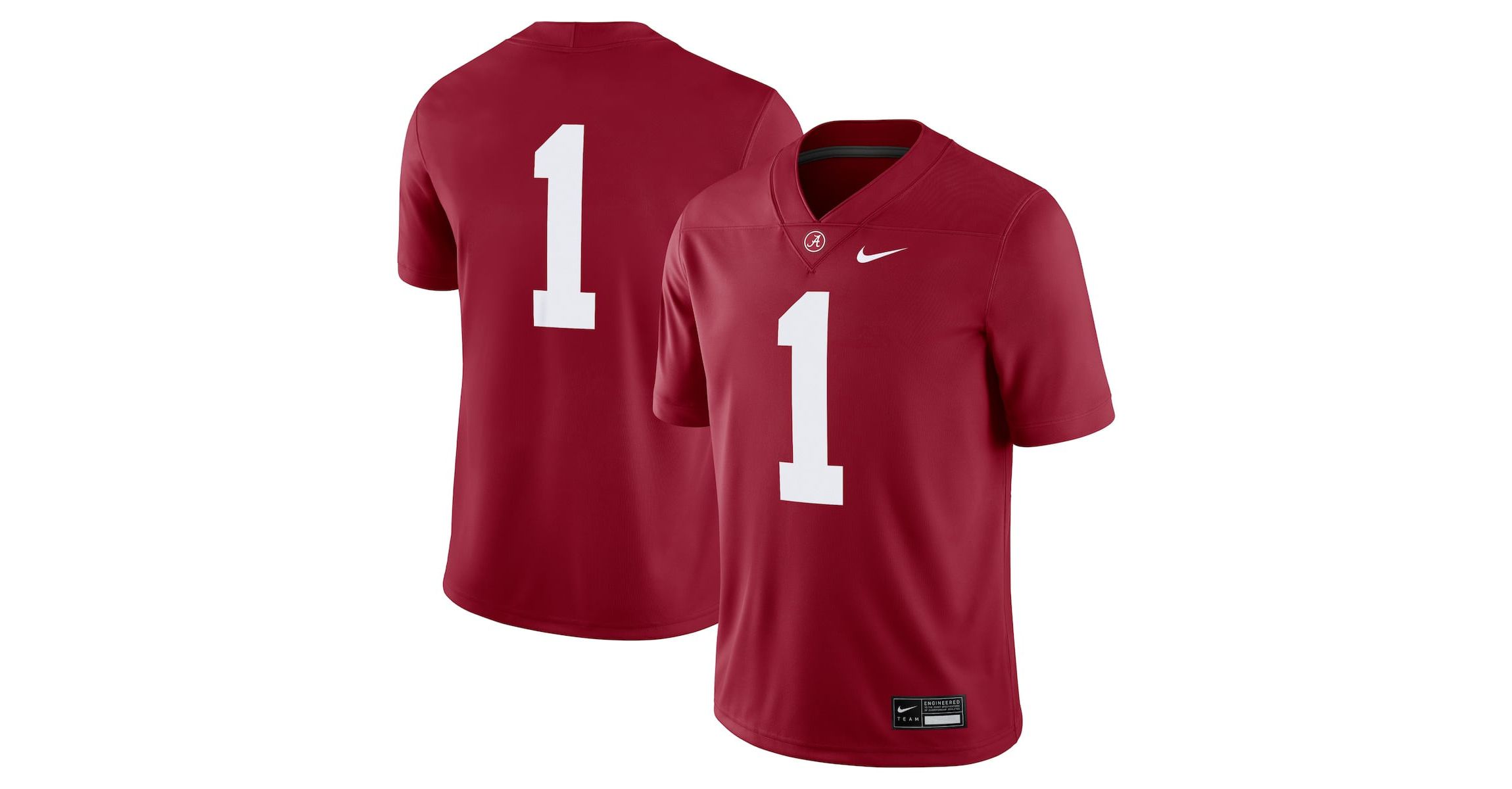 Alabama Crimson Tide NCAA Nike #1 Alabama Tide Game Jersey