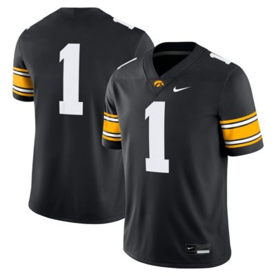 Men's NCAA Nike #1 Iowa Hawkeyes Game Jersey, Black, XL