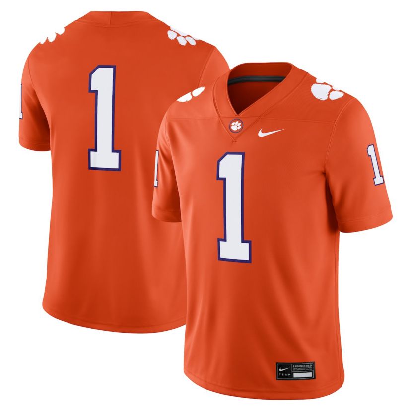 NCAA Nike #1 Clemson Tigers Game Jersey