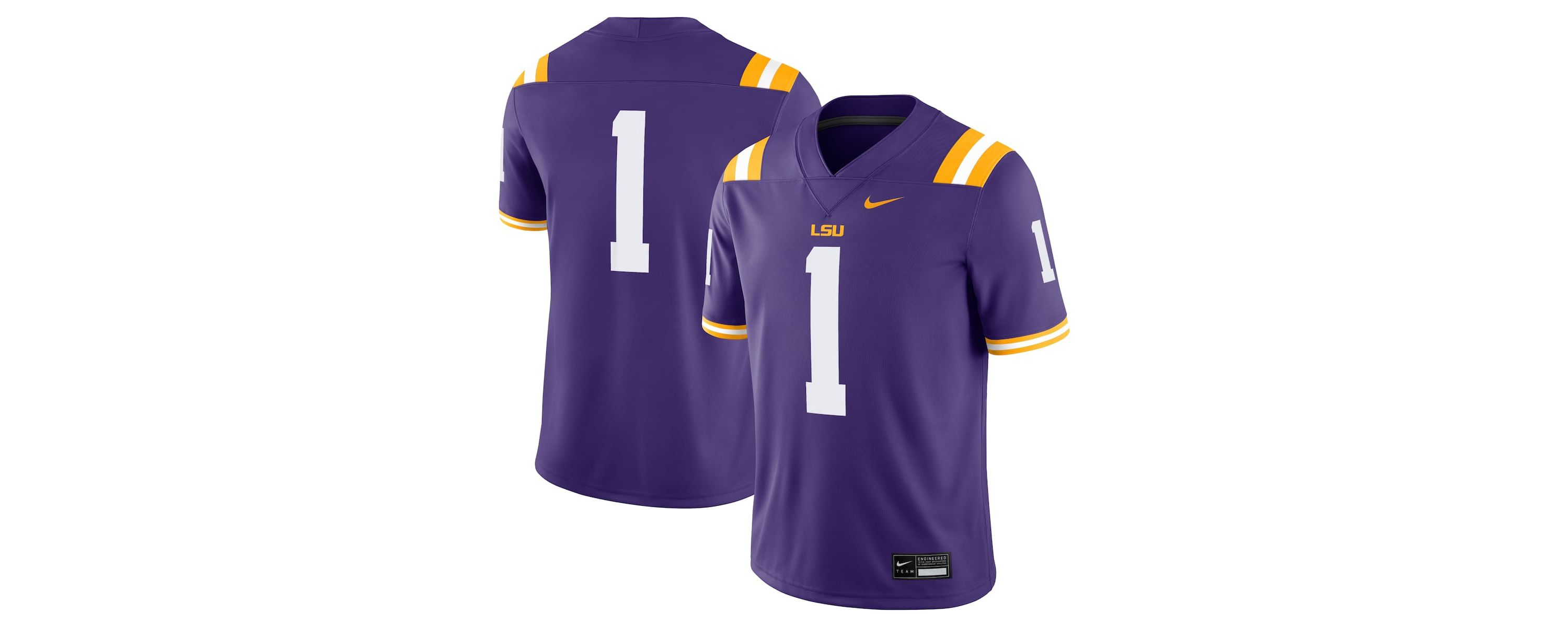 NCAA Nike #1 LSU Tigers Game Jersey