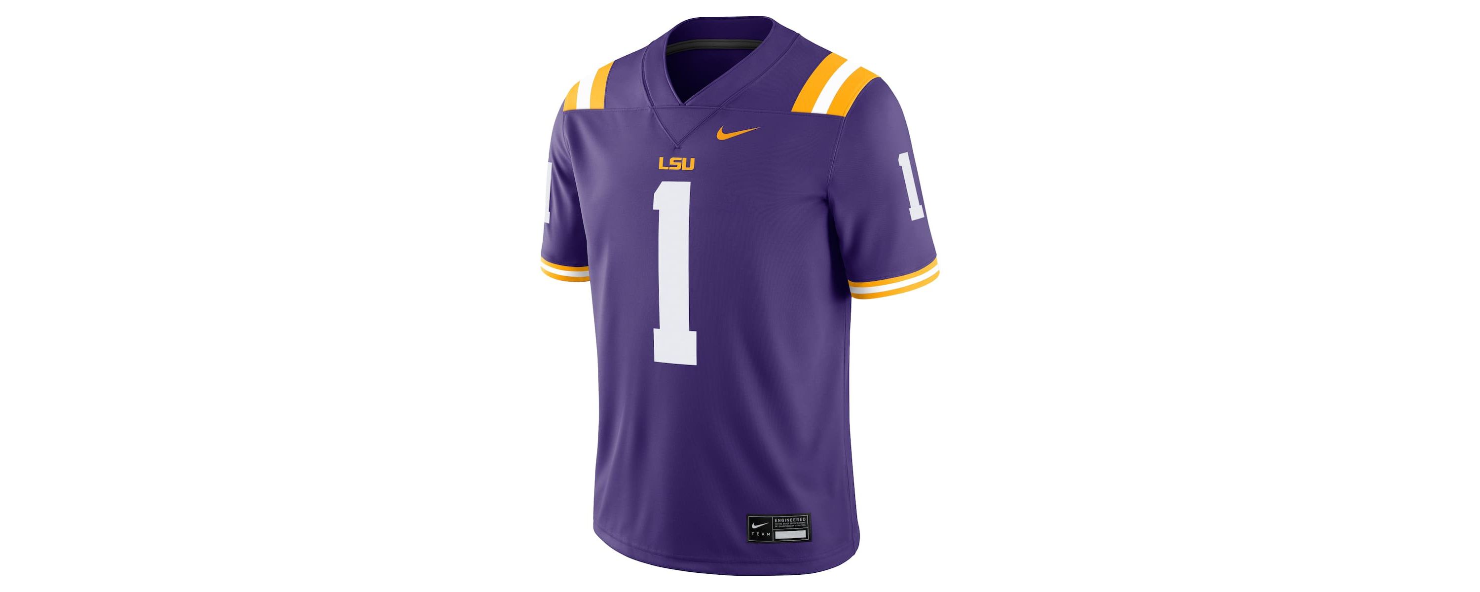 NCAA Nike #1 LSU Tigers Game Jersey