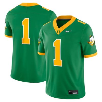 Men's NCAA Nike #1 Oregon Ducks Alternate Game Jersey, Green, 3XL