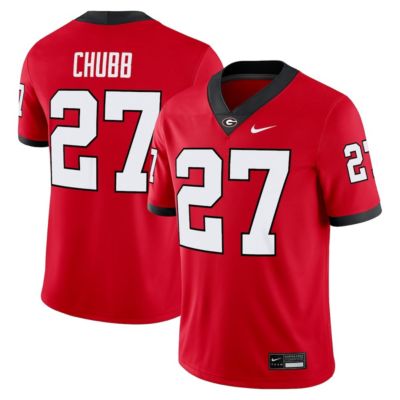 Men's NCAA Nike Nick Chubb Georgia Bulldogs Alumni Game Jersey, Red, 2XL
