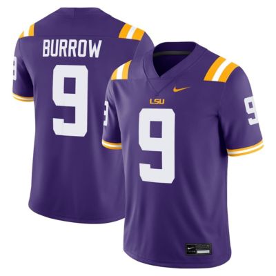 Men's NCAA Nike Joe Burrow LSU Tigers Alumni Game Jersey, Purple, 2XL