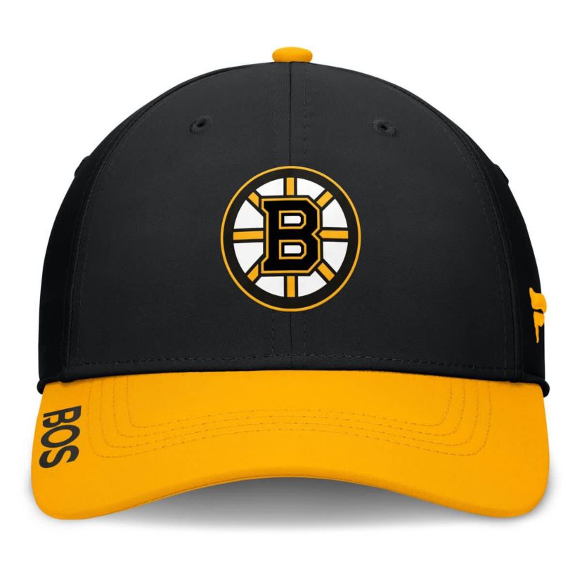 NHL Fanatics Black/Gold Authentic Pro Rink Flex Hat