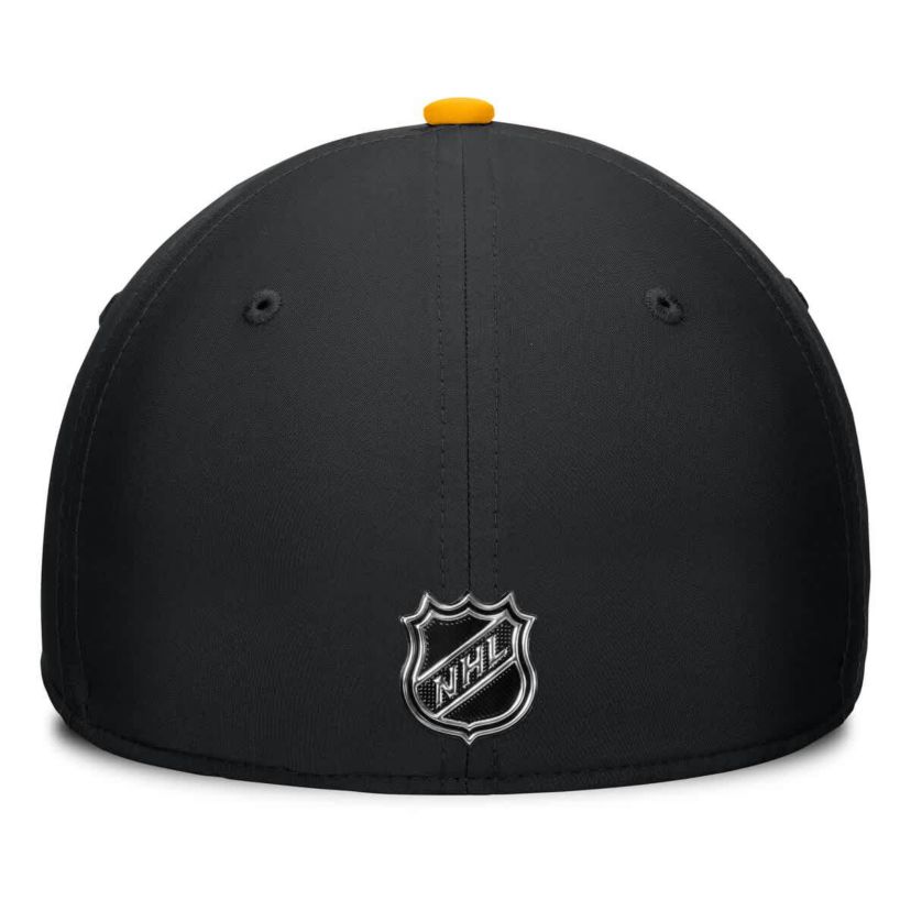 NHL Fanatics Black/Gold Authentic Pro Rink Flex Hat