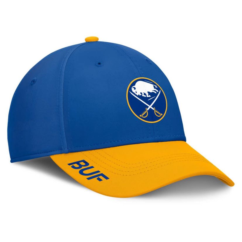 NHL Fanatics Royal/Gold Buffalo Sabres Authentic Pro Rink Flex Hat